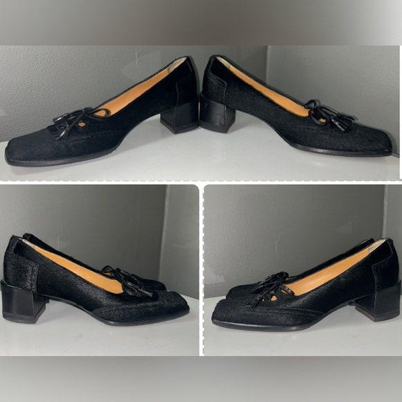 Hermes Paris Black Pony Hair Tassel Heels Size 35 1/2 - Picture 6 of 11